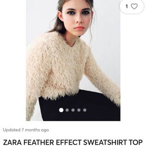 Zara cropped feather sweater